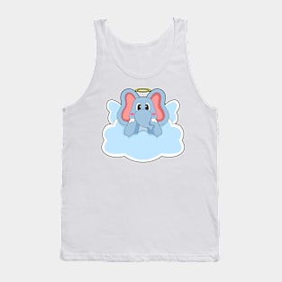 Elephant Angel Clouds Tank Top